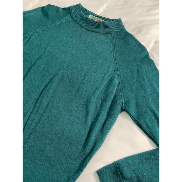 Vtg. Castle Green Wool Knit Mock Neck Sweater EU Size 36 - Picture 2 of 7